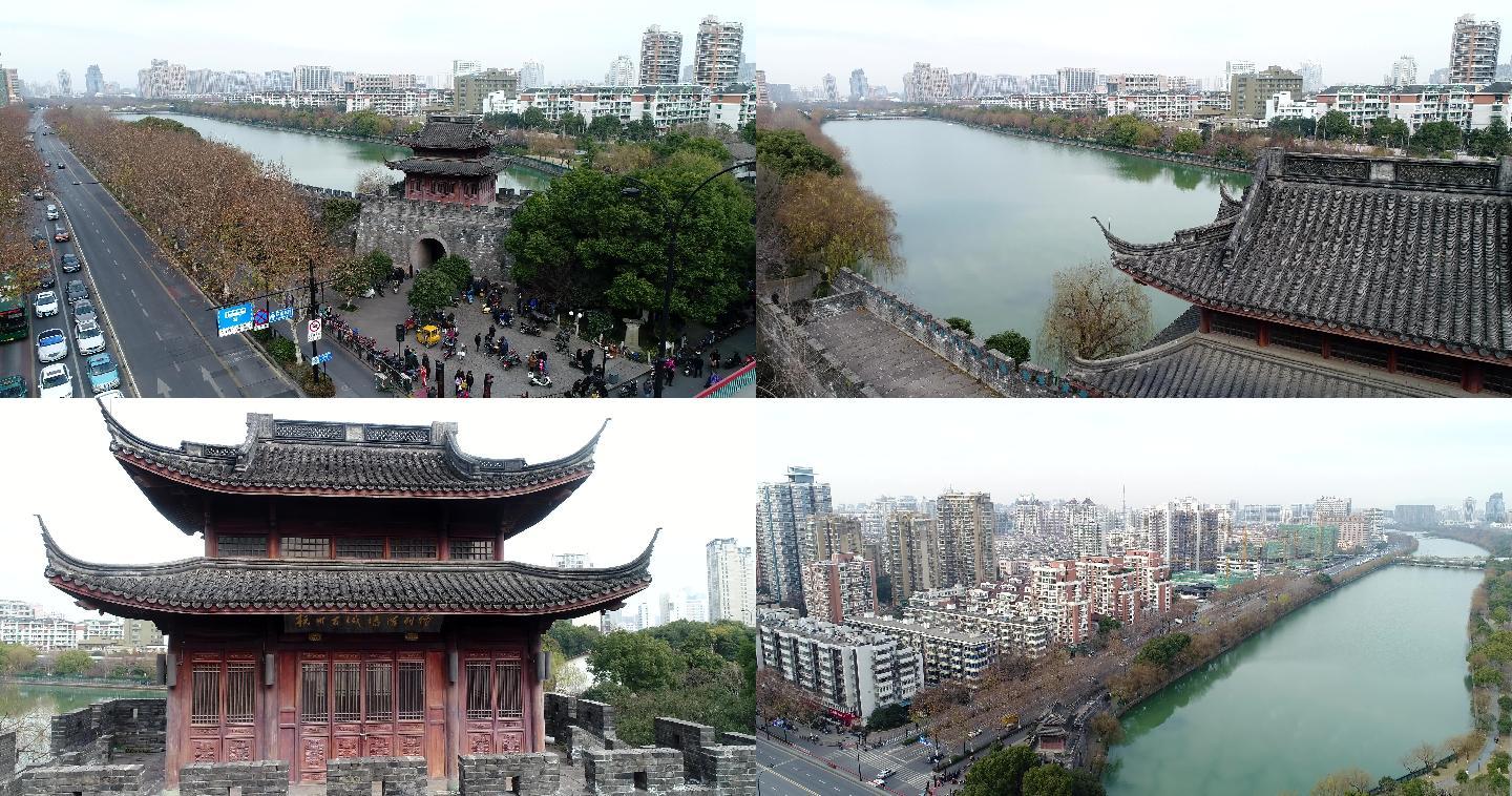 杭州古城墙陈列馆 运河高架航拍