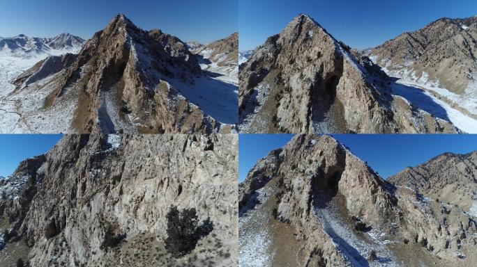 青海海西无人区雪山航拍