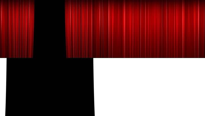 红色天鹅绒剧院窗帘