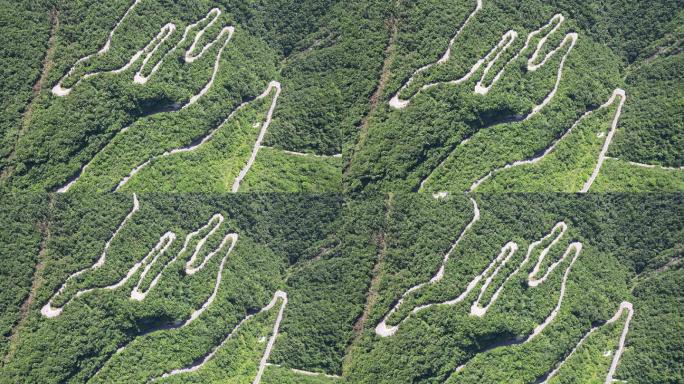 航拍湖北神农架蜿蜒公路十回首 (4)