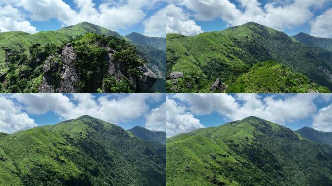 武功山夏天高山草甸航拍