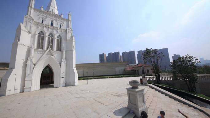浏阳 教堂 婚礼空镜头 婚庆素材 建筑