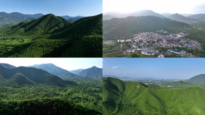 山脉 山村 航拍大山 青山 自然风光