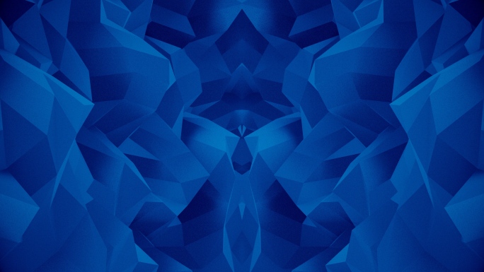【4K时尚背景】深蓝几何镜像炫酷意象视觉