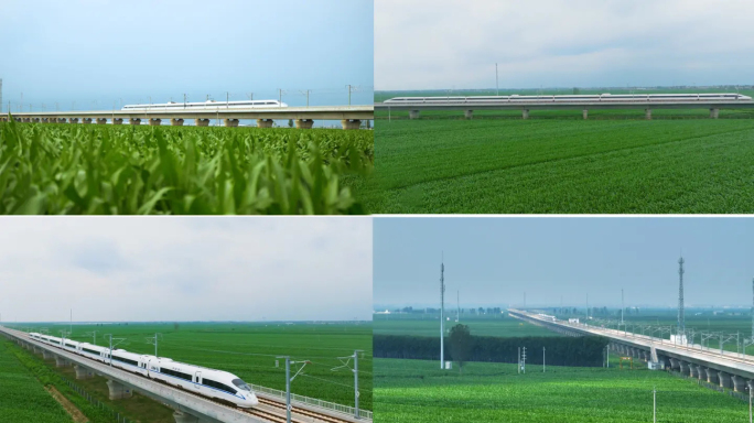 高铁和谐号复兴号中国速度动车高速列车