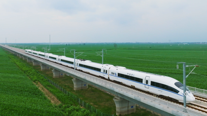 高铁和谐号复兴号中国速度动车高速列车