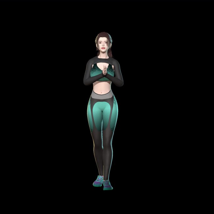 三维虚拟运动模特动画视频