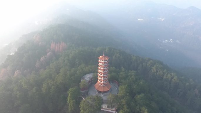 衡山航拍  景区 名山 景点 自然风光