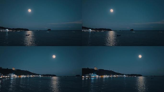 海上生明月（涠洲岛海上月亮航拍）