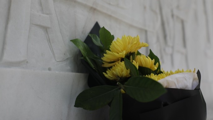烈士陵园献花