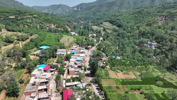 4K 航拍 河南 山村 村落 乡村振兴