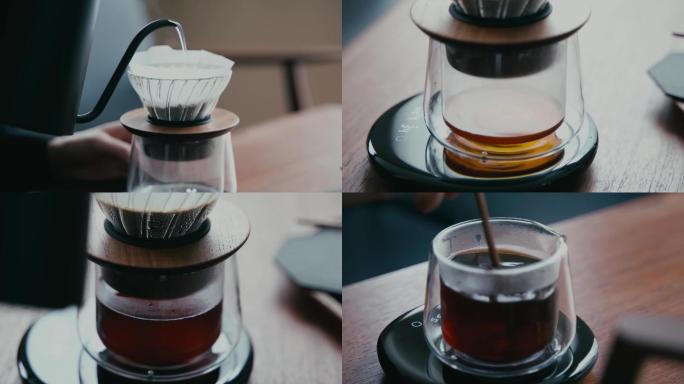 咖啡豆研磨泡咖啡制作