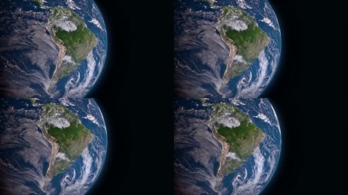 从太空看地球。南美洲。美国宇航局地球图像地图。星图-Eso/S。布吕尼耶