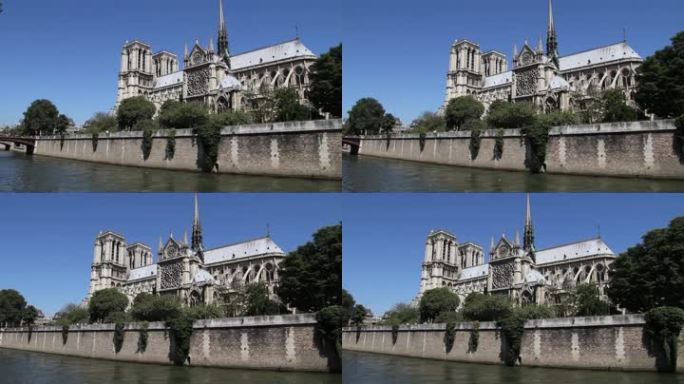 巴黎塞纳河畔的圣母院