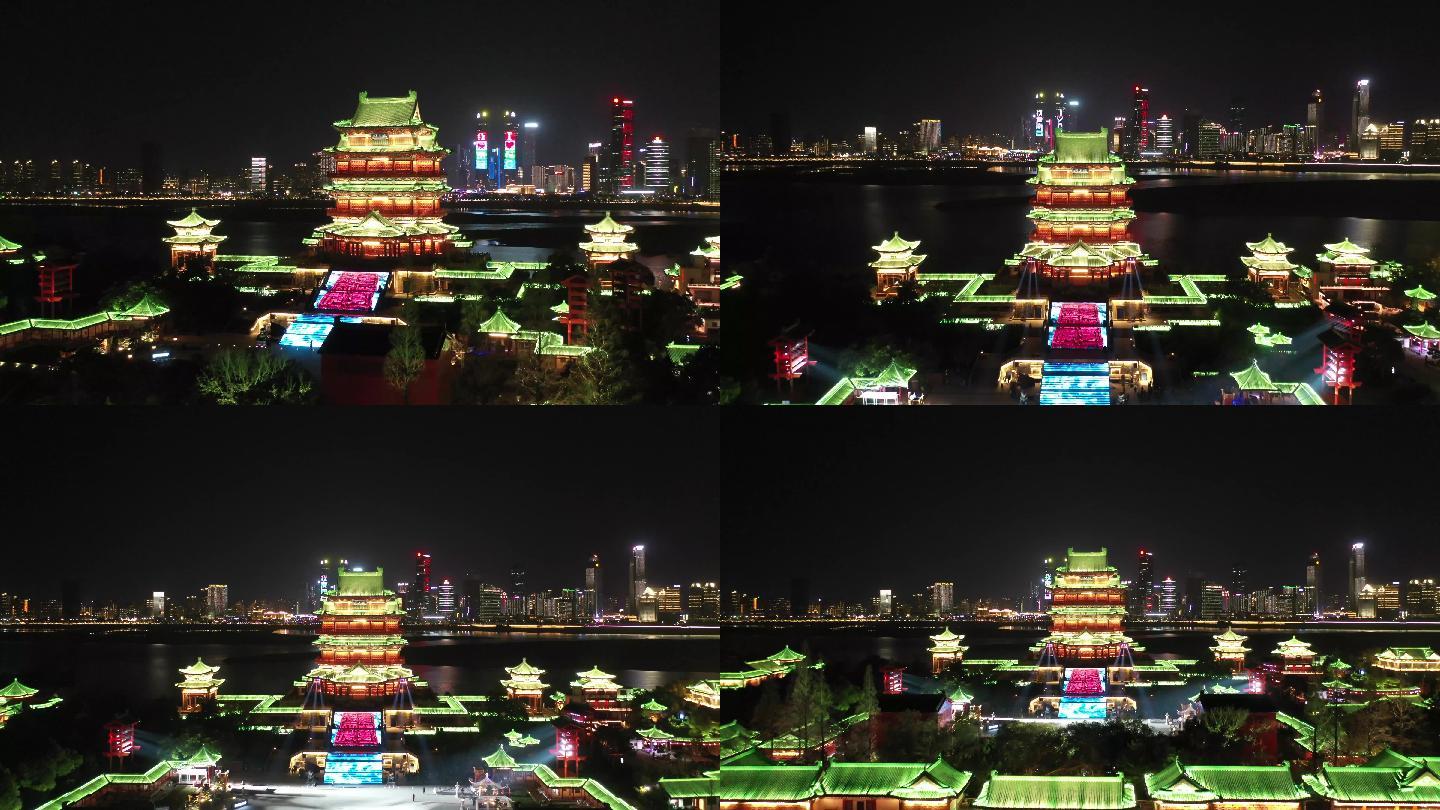 滕王阁夜景航拍4K