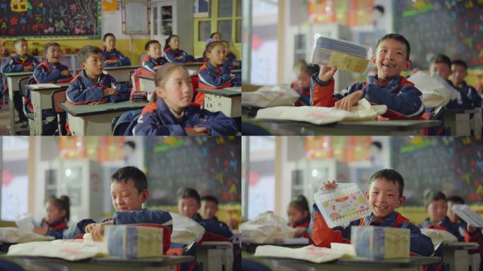 4K藏区学校 少数民族小学生上课