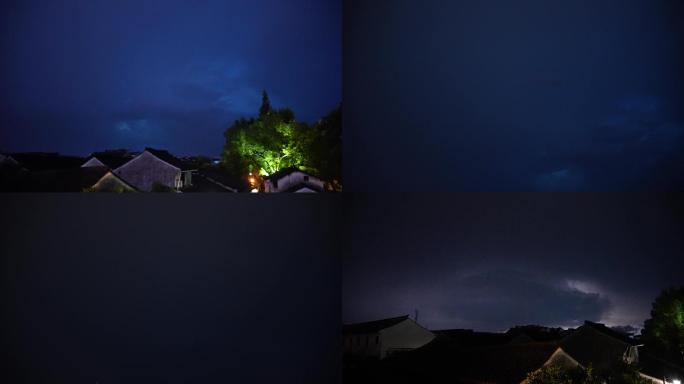 4K夜间拍摄的雷暴