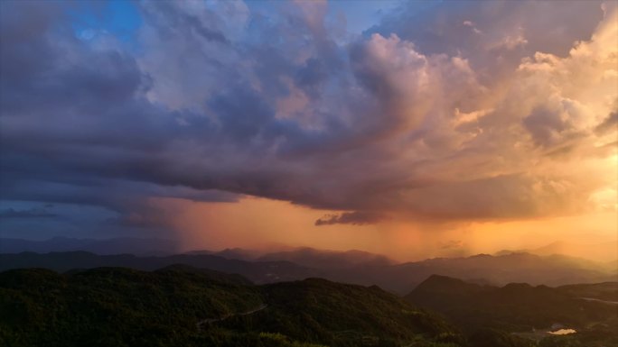 闪电 暴雨 日落 延时 云海 太阳雨