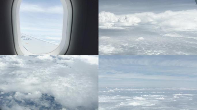 飞机在云层上方飞行的飞机