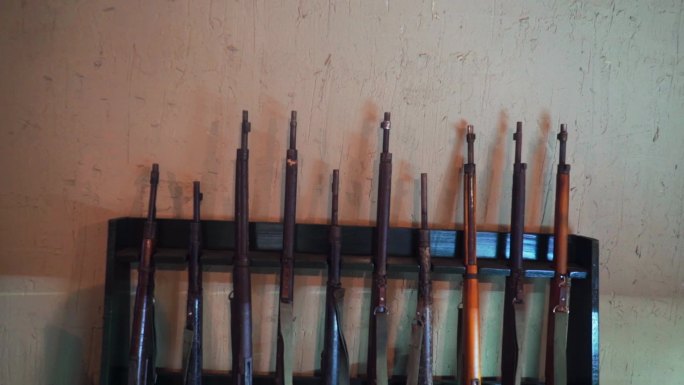 抗日战争用的枪械展览品