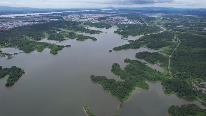 航拍池州市平天湖景区