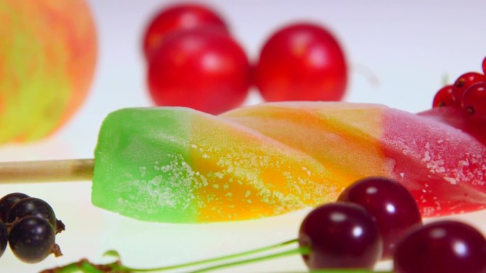 多莉：带新鲜水果和浆果的冰棍