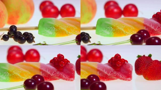 多莉：带新鲜水果和浆果的冰棍