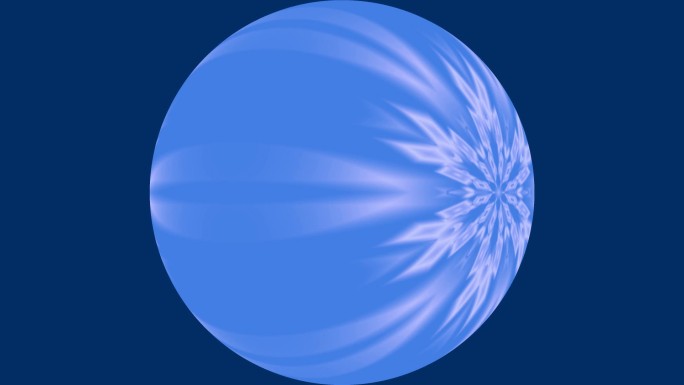 蓝色的完整球体在深蓝色背景上旋转