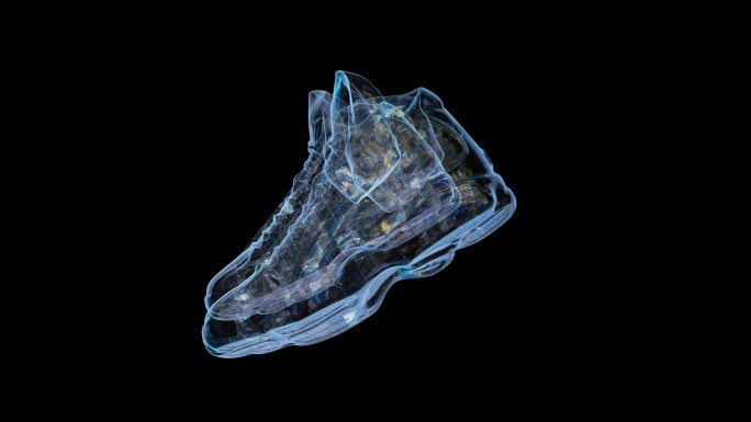 全息科技HUD篮球鞋透明通道素材