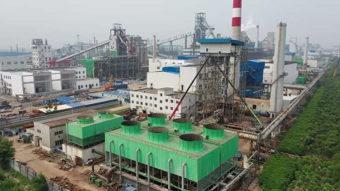 航拍天津钢铁厂 工业