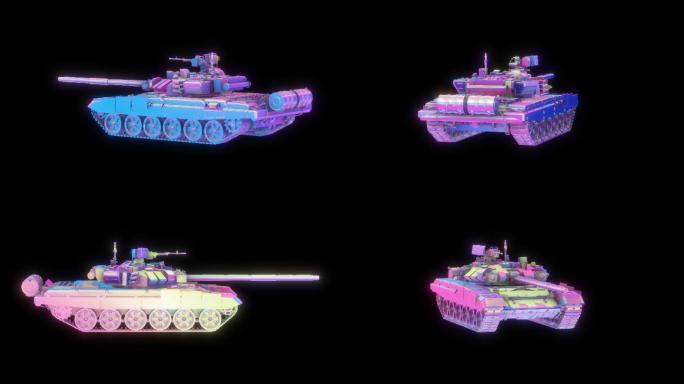 赛博朋克元宇宙坦克透明通道素材