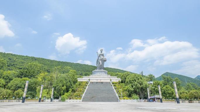 永川神女湖神女像延时