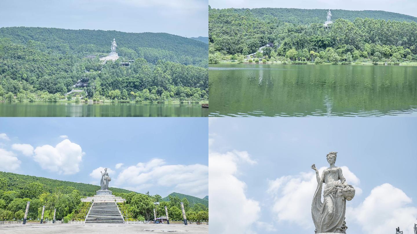 永川神女湖神女像延时