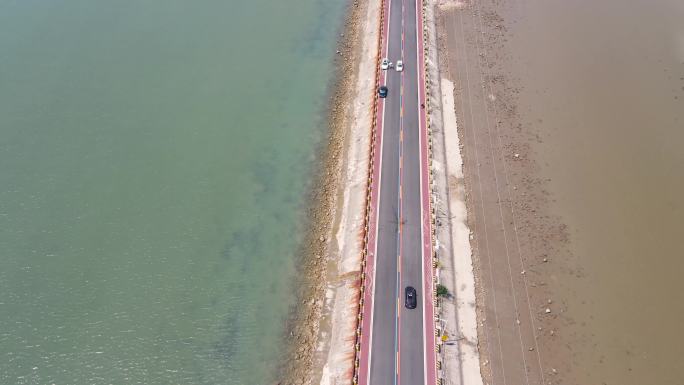 汕尾风车岛公路航拍