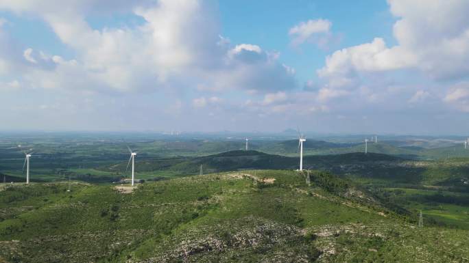 新能源 风力发电 风车 特写