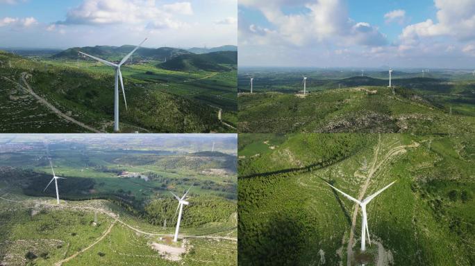 新能源 风力发电 风车 特写