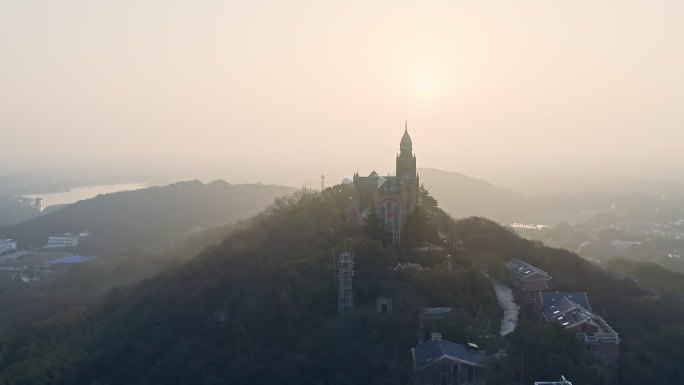 上海松江佘山国家森林公园山顶教堂建筑