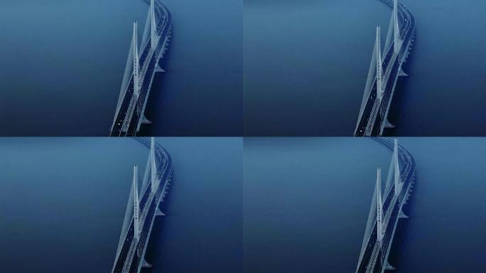 【可商用】上海长江大桥航拍崇明长兴岛三角