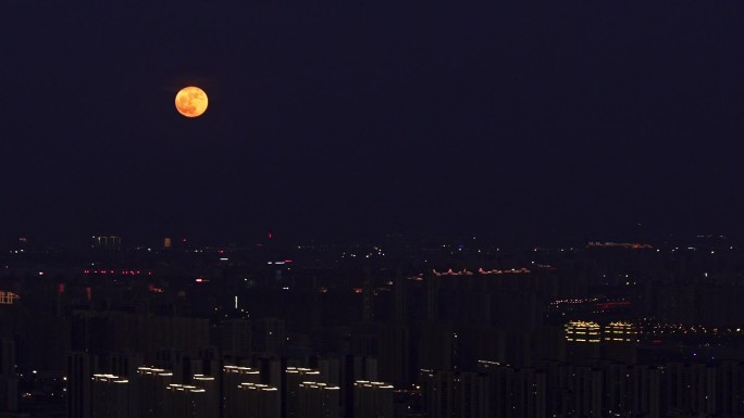 月亮 圆月 明月 中秋  城市夜空月亮