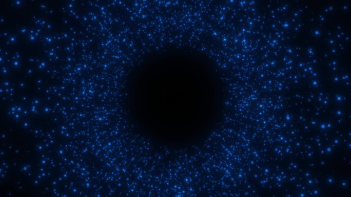 蓝色闪烁粒子圆环隧洞冲屏无缝循环AA