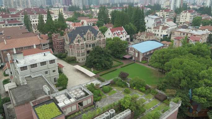 大学校园 历史建筑 洋房花园 4k