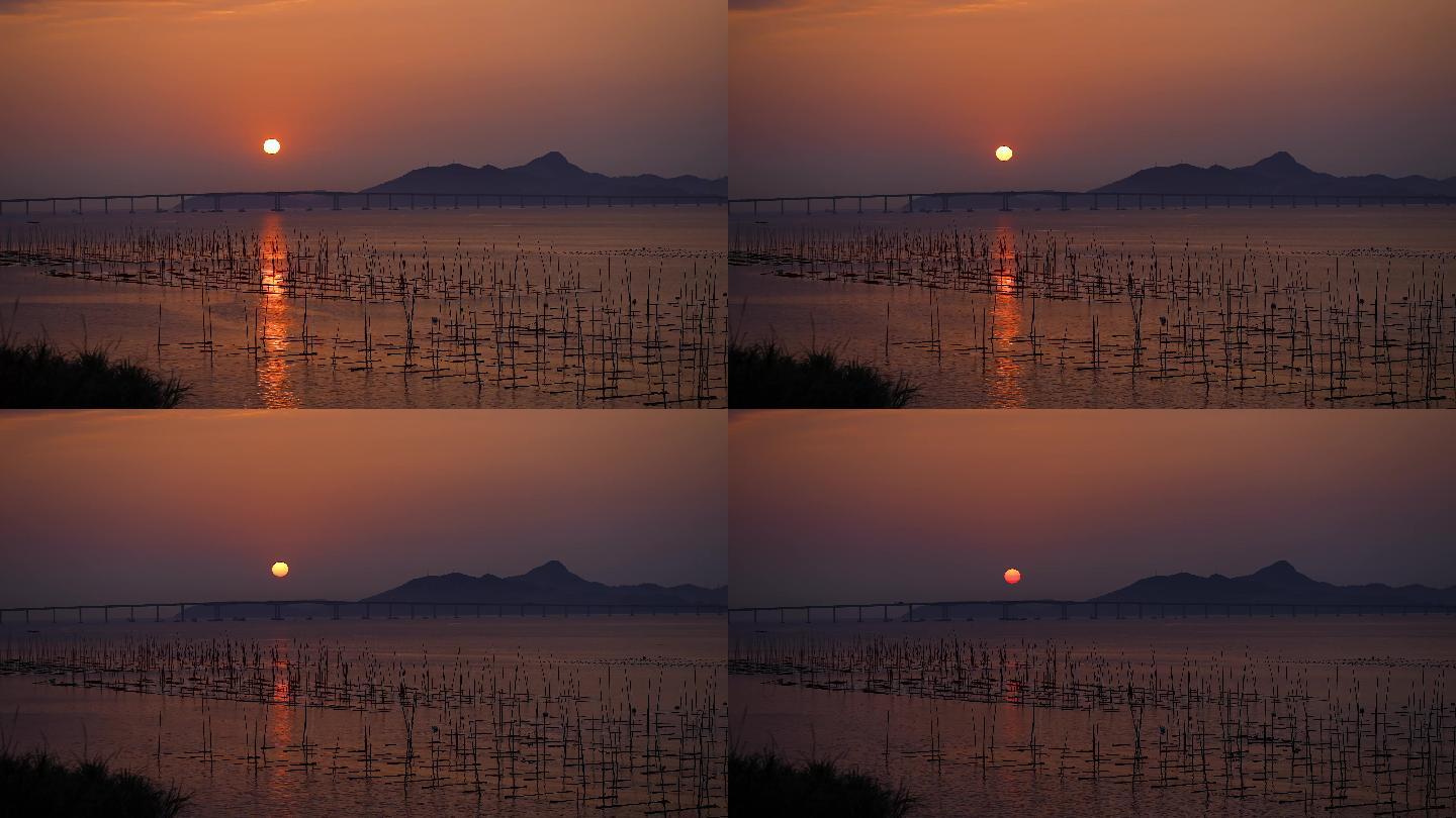 海边太阳落山