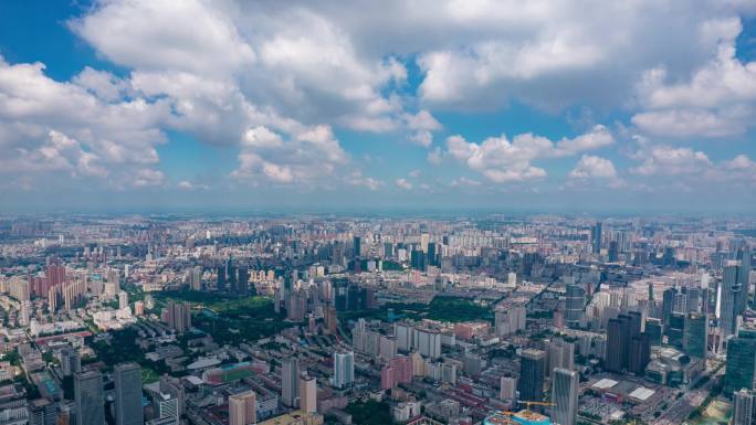 沈阳上空航拍延时