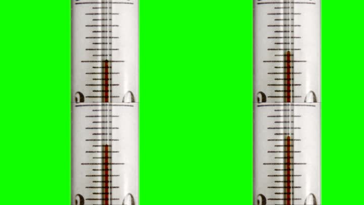 温度表延时绿屏上温度快速上升