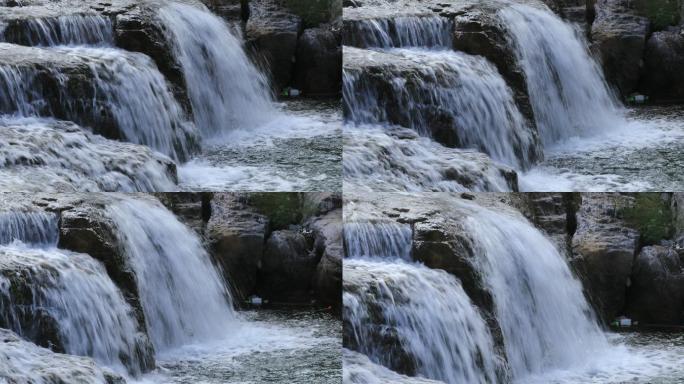 清泉石上流瀑布4K视频