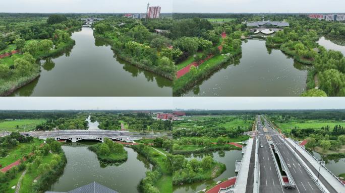 秦皇河湿地公园空镜
