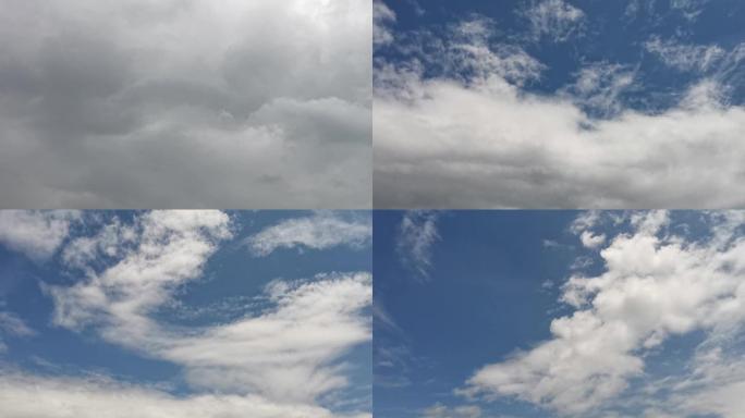 【4K】乌云变蓝天白云延时摄影26秒