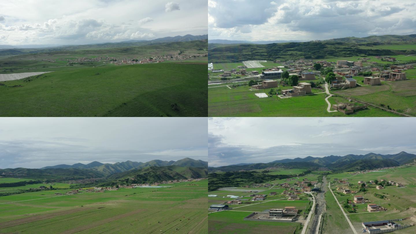 高原少数民族 藏族村落航拍3