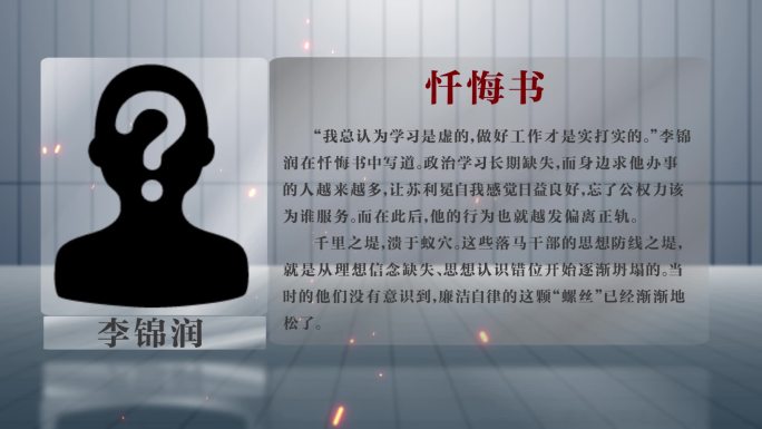 反腐嫌疑人忏悔书AE模板