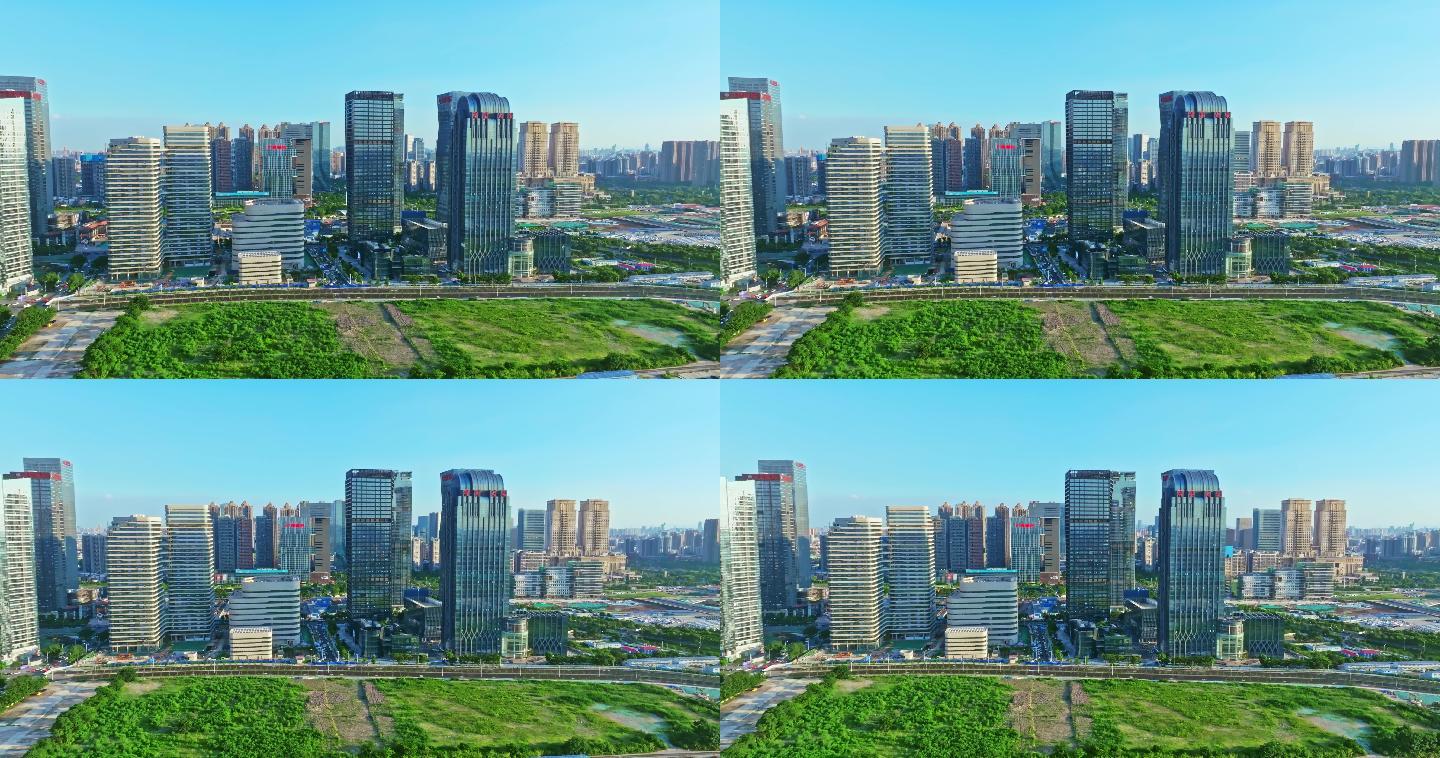 4k佛山南海桂城金融高新区城市天际线